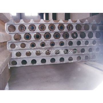 Cast tube sheet for convection section